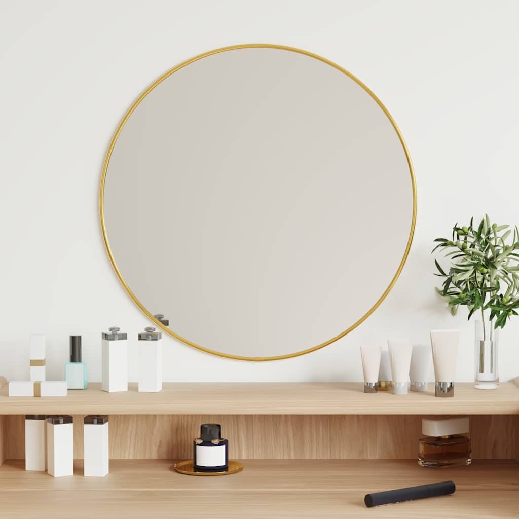 VidaXL Wandspiegel rund ø50 cm goldfarben