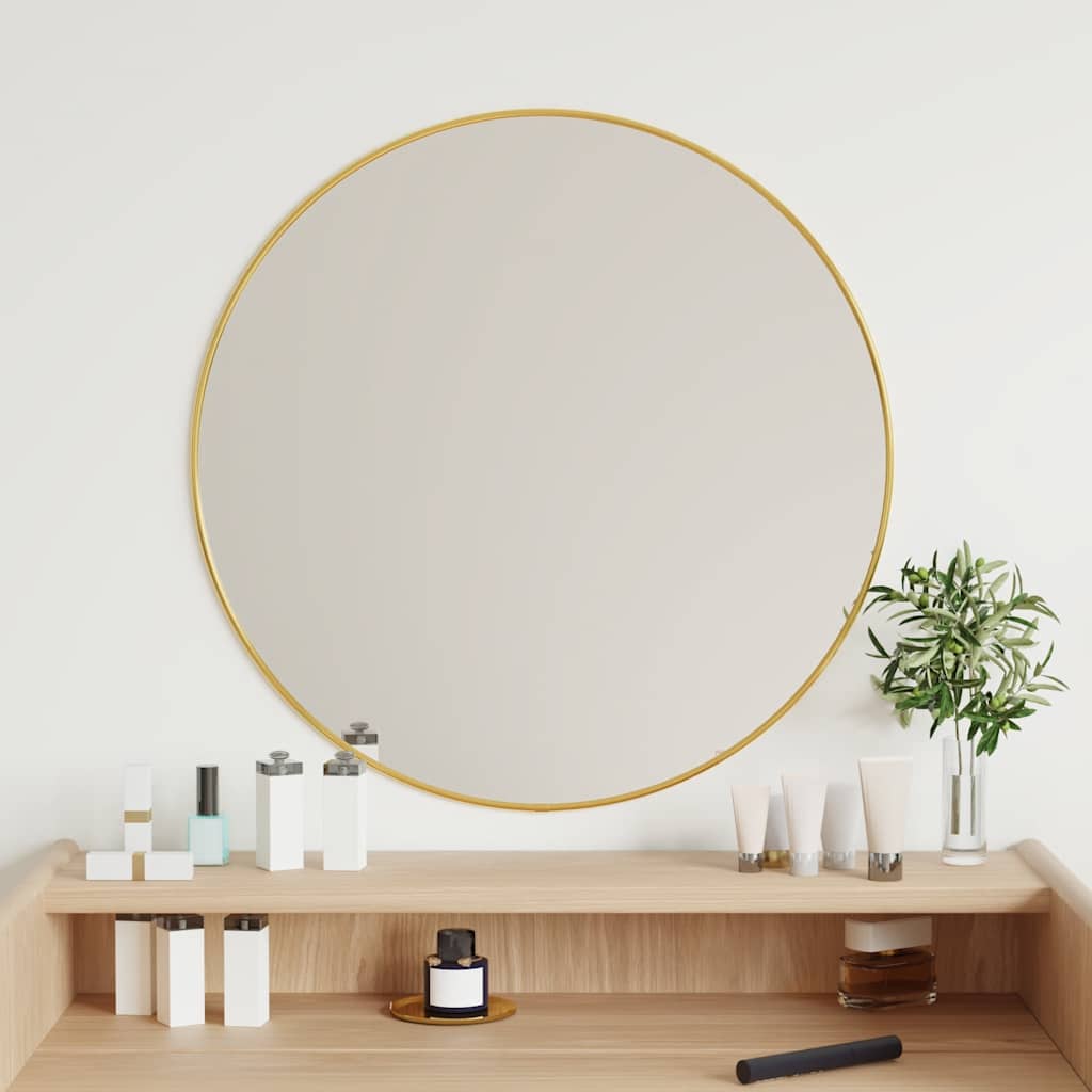 VidaXL Wandspiegel rund ø60 cm goldfarben