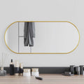 VidaXL Wandspiegel 70x30 cm Oval Goldfarben