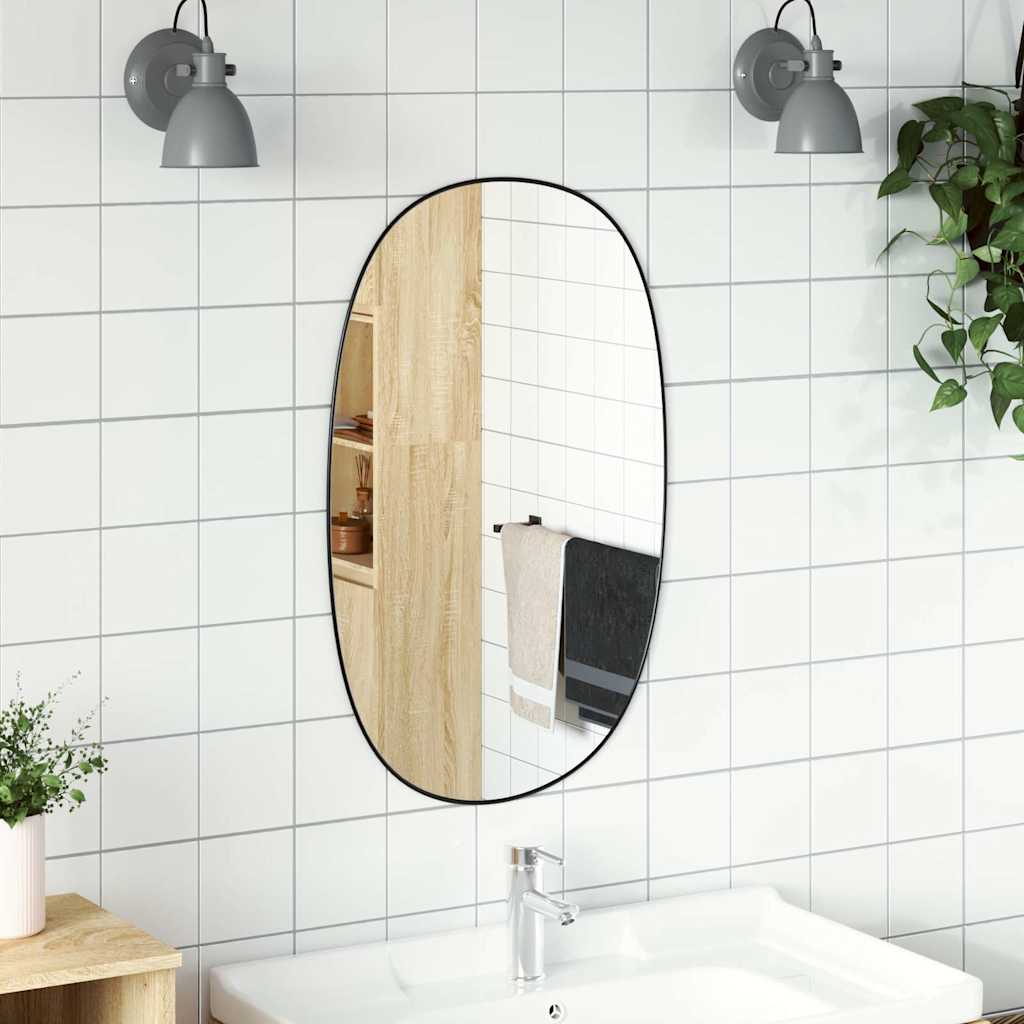 VidaXL Wandspiegel 70x45 cm Schwarz