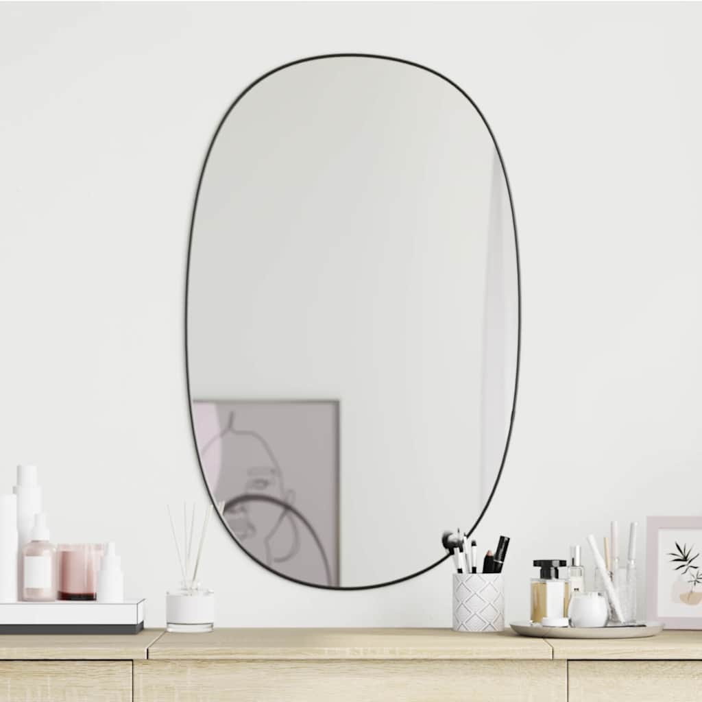 VidaXL Wandspiegel 70x45 cm Schwarz