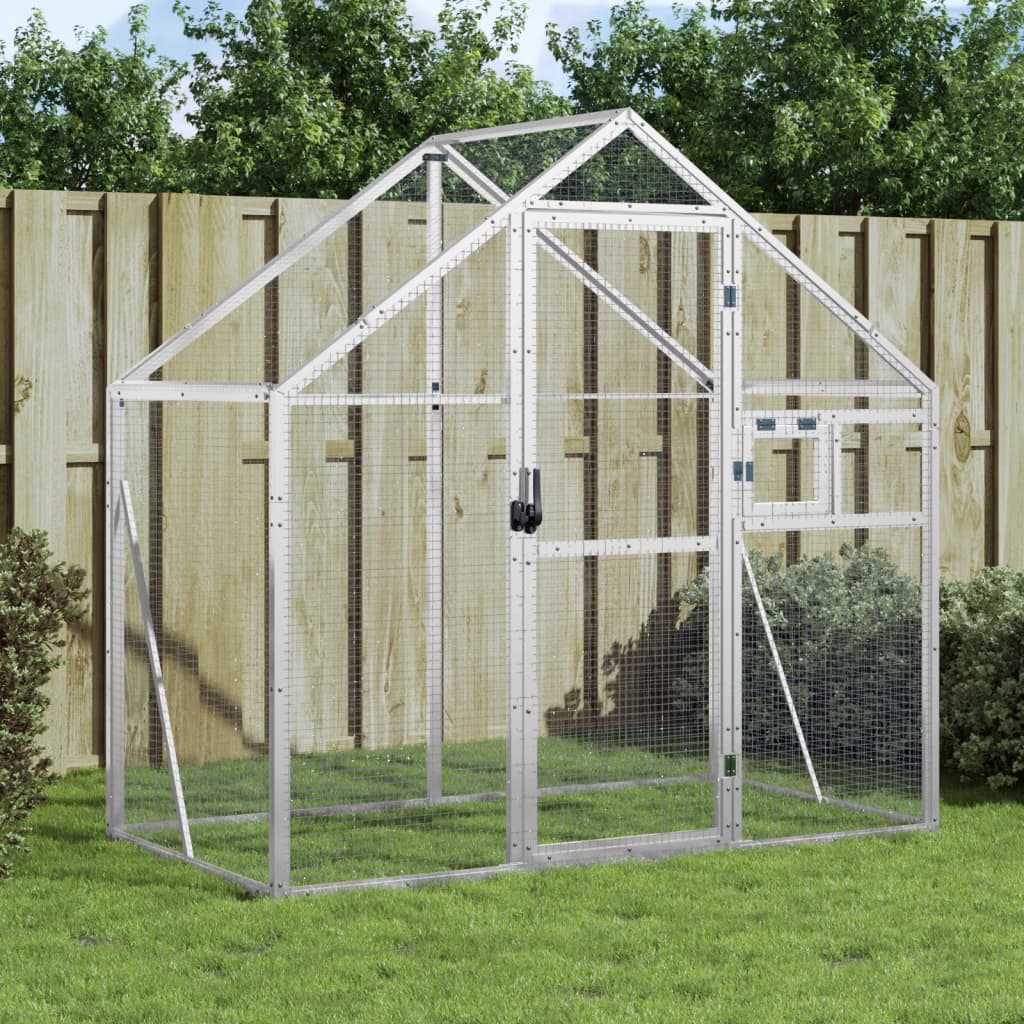 VIDAXL VIRET 179X100X185 M ALUMINIUM SILBER