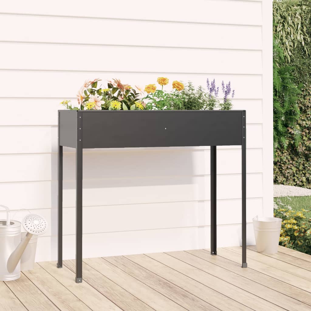 VIDAXL -Pflanzer 100,5x40,5x90 cm verzinkter Stahl -Anthrazitfarbe