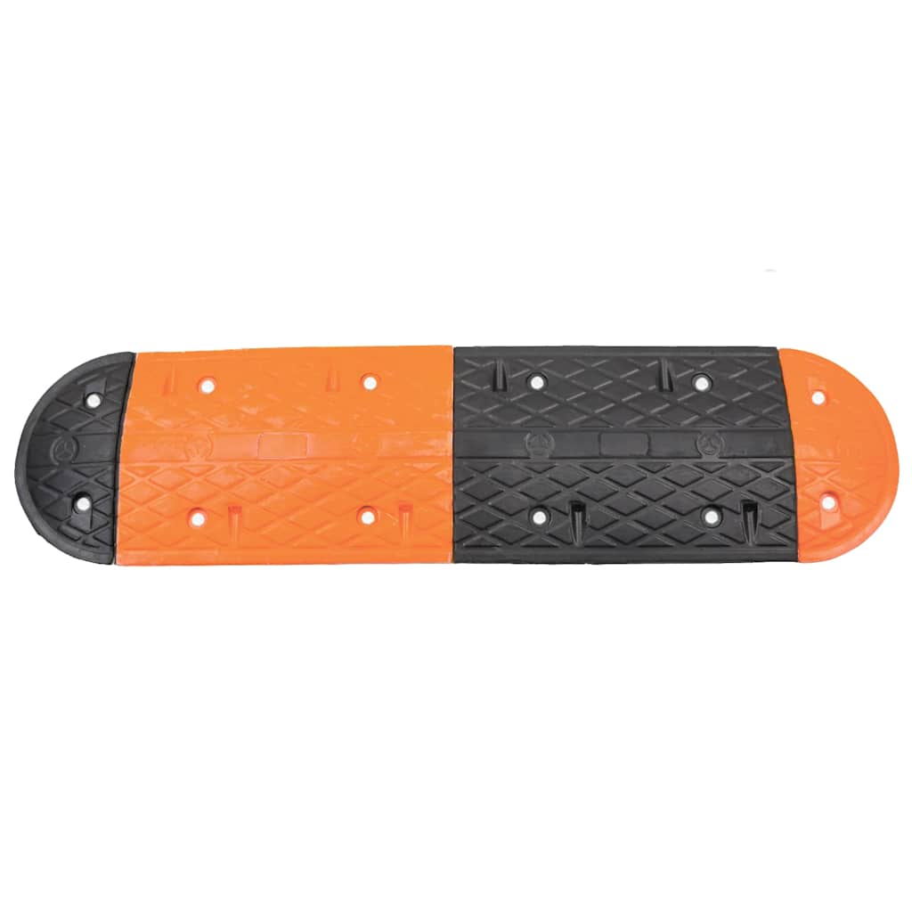 Vidaxl verkeersdrempel 129x32,5x4 rubber geel en zwart