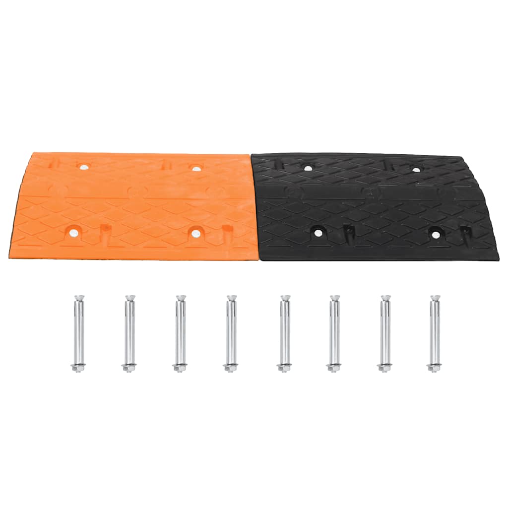 VidaXL - Geschwindigkeitsschwelle 97x32,5x4 Gummi gelb und schwarz