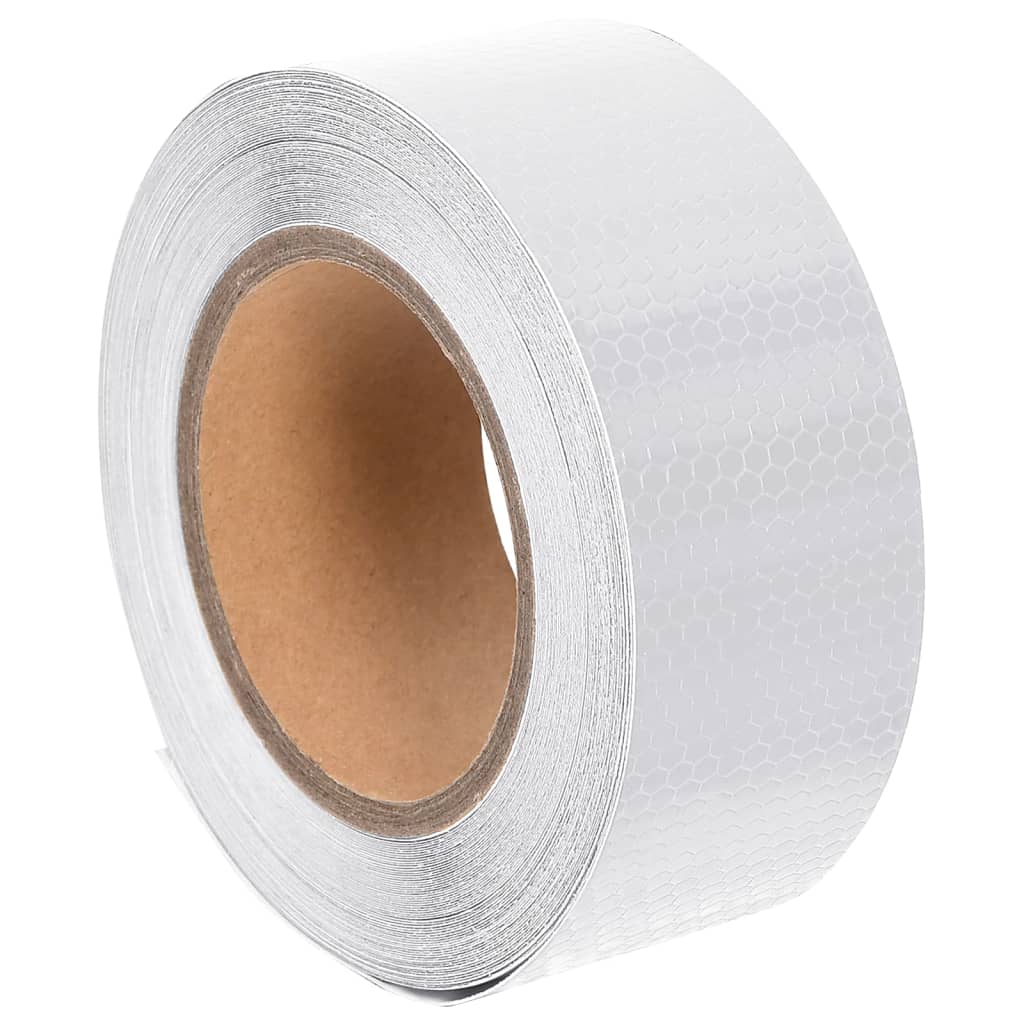VidaXL Reflexband 5 cm x 20 m PVC weiß
