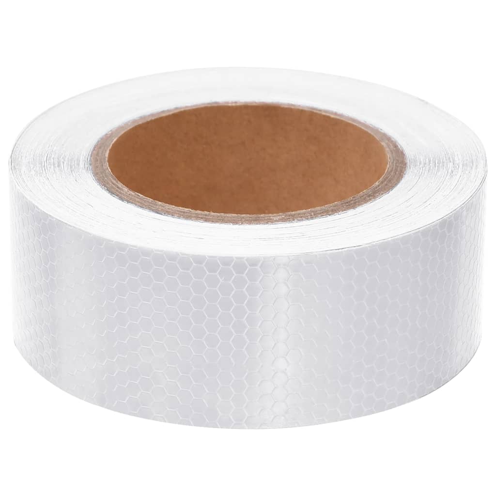 VidaXL Reflexband 5 cm x 20 m PVC weiß