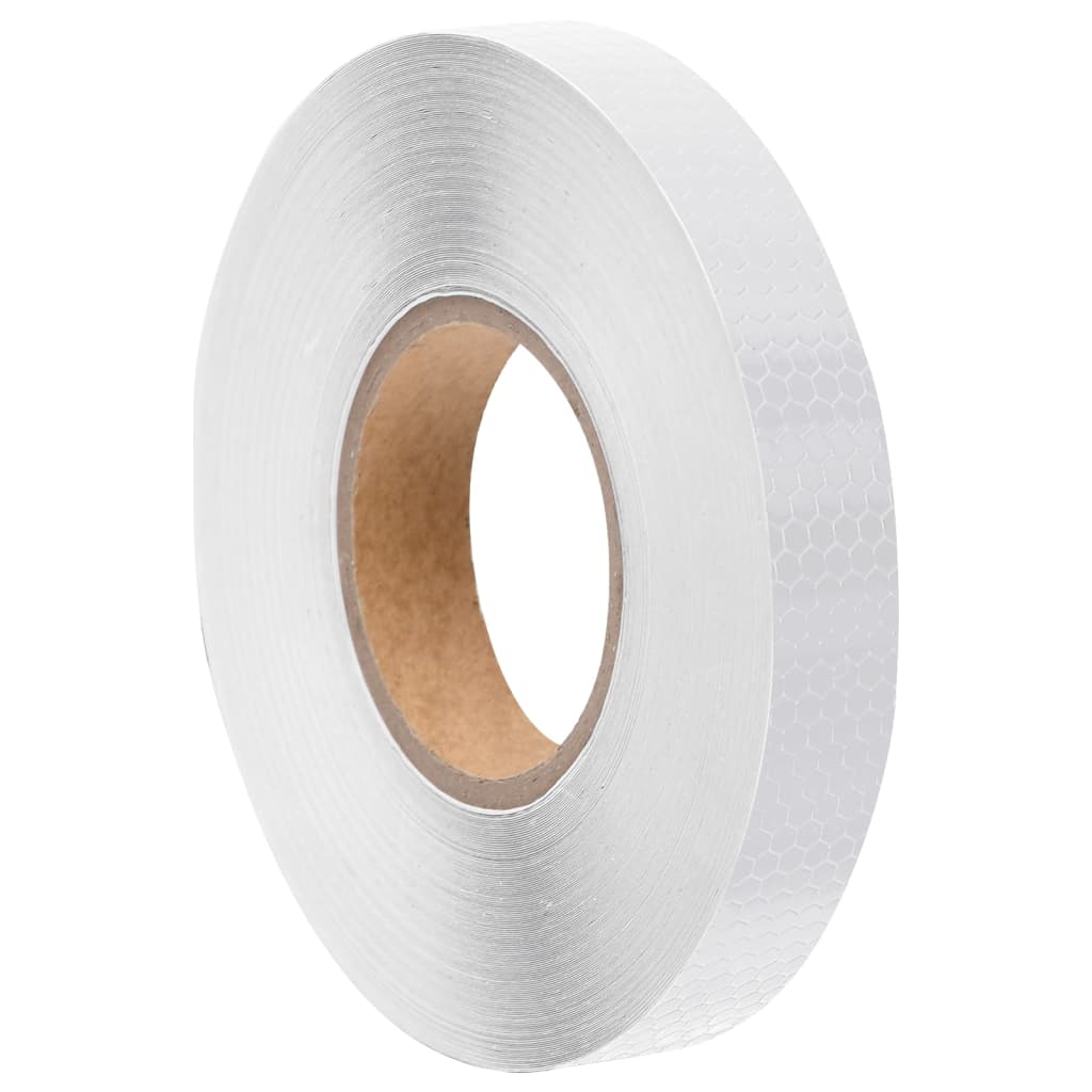 VidaXL Reflexband 2,5 cm x 50 m PVC weiß