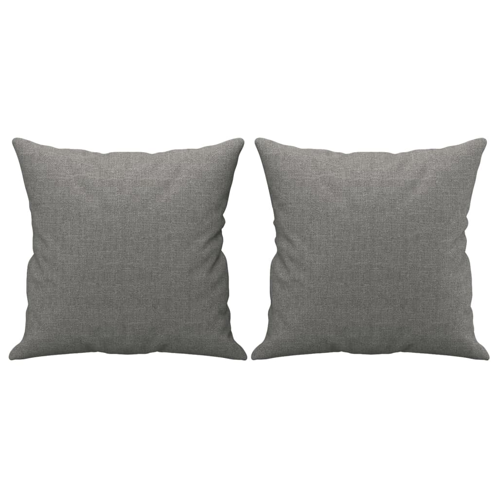 VidaXL Dekokissen, 2 Stück, 40 x 40 cm, Stoff, Dunkelgrau