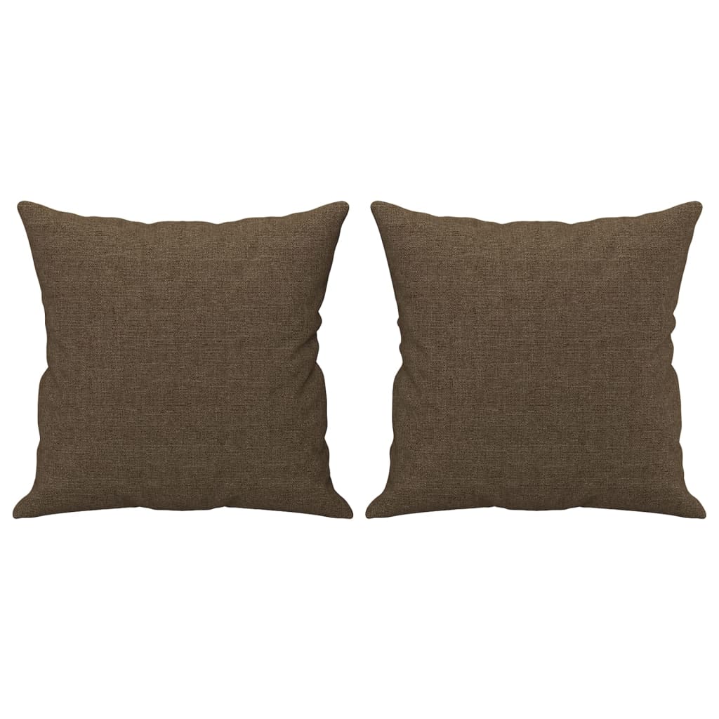VidaXL Dekokissen, 2 Stück, 40 x 40 cm, Stoff, braun