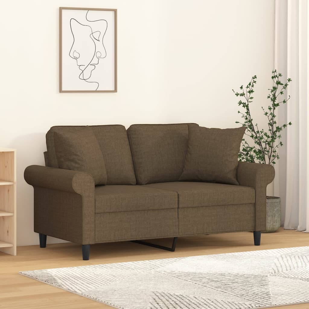 VidaXL Dekokissen, 2 Stück, 40 x 40 cm, Stoff, braun