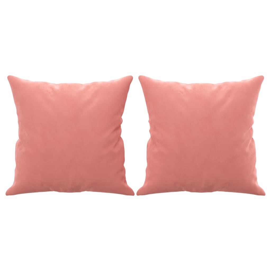 VidaXL Dekokissen, 2 Stück, 40 x 40 cm, Samt, rosa