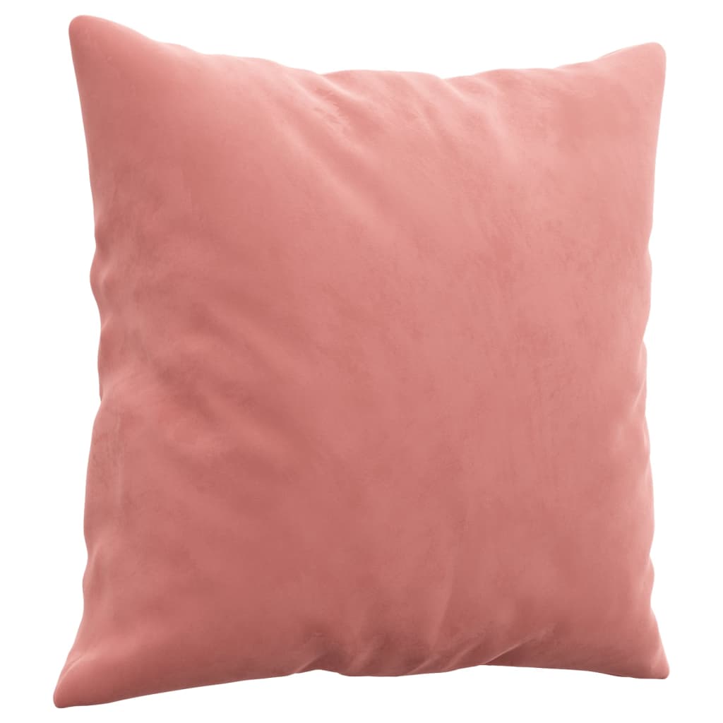 VidaXL Dekokissen, 2 Stück, 40 x 40 cm, Samt, rosa