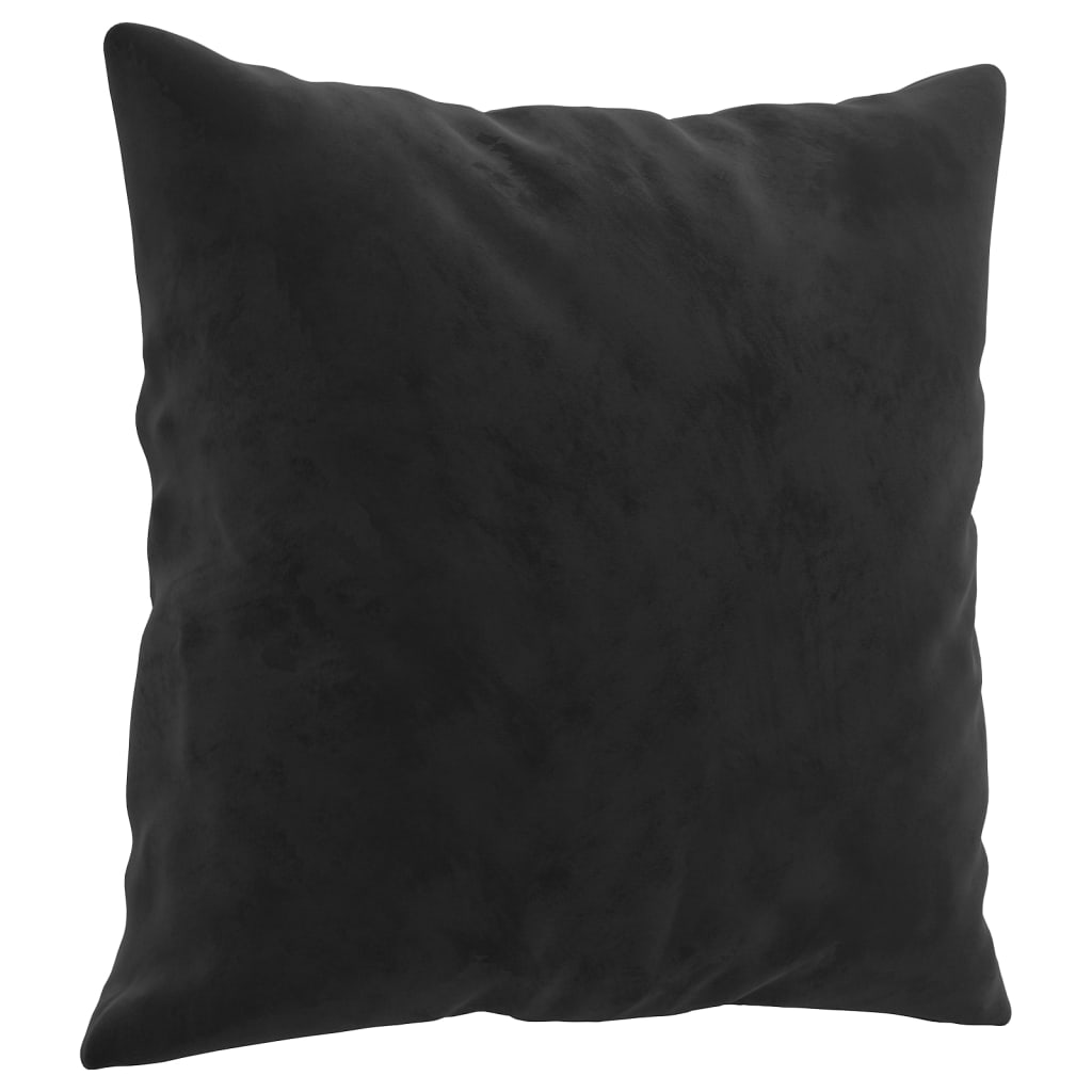 VidaXL Dekokissen, 2 Stück, 40 x 40 cm, Samt, schwarz