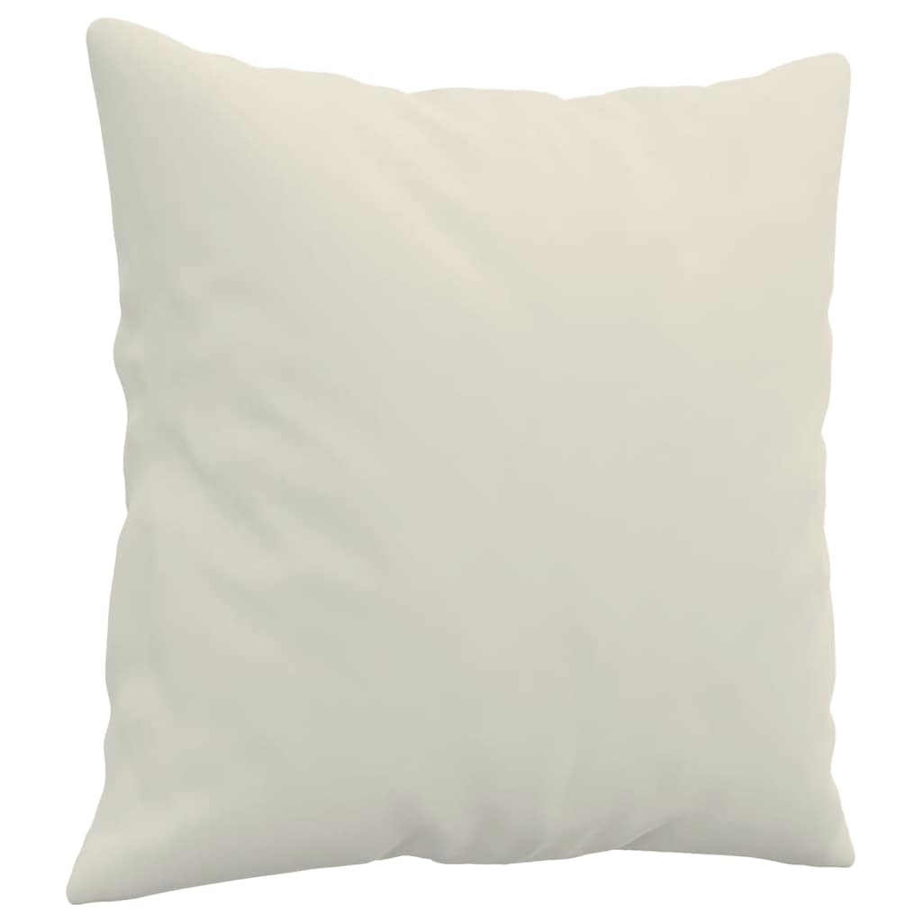 Vidaxl sierkussens 2 st 40x40 cm fluweel crèmekleurig