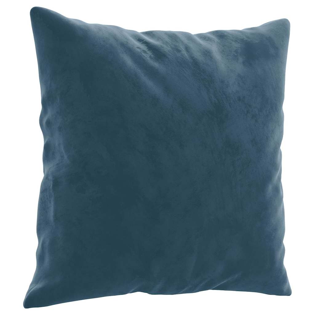 VidaXL Dekokissen, 2 Stück, 40 x 40 cm, Samt, blau
