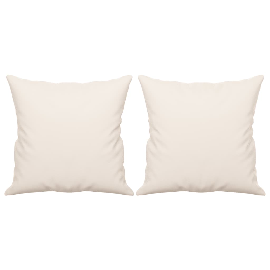 VidaXL Dekokissen, 2 Stück, 40 x 40 cm, Mikrofaserstoff, beige