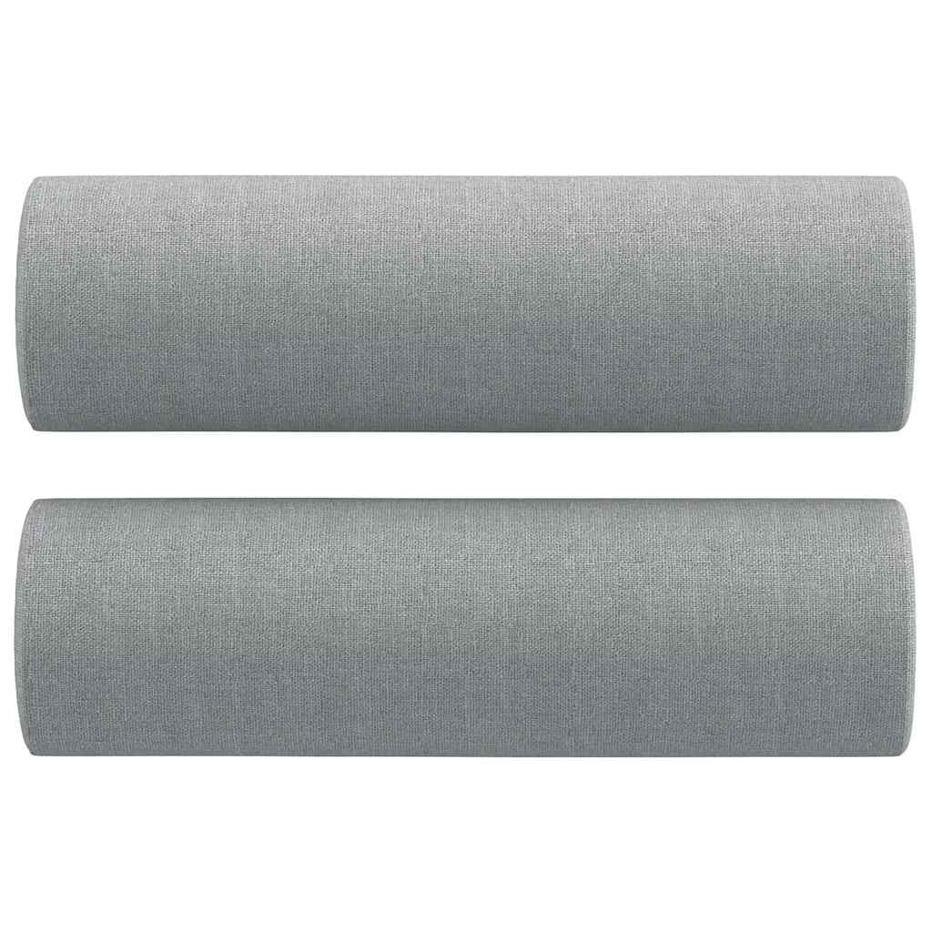 VidaXL Dekokissen, 2 Stück, 15 x 50 cm, Stoff, Hellgrau