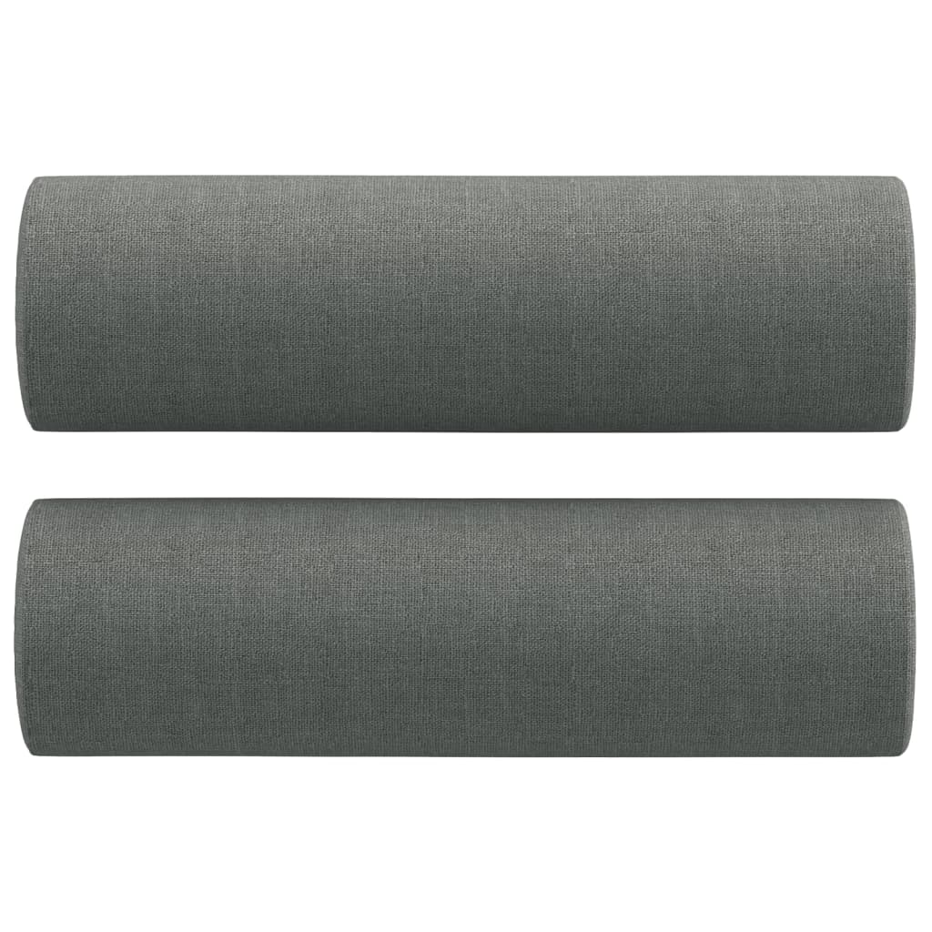 VidaXL Dekokissen, 2 Stück, 15 x 50 cm, Stoff, Dunkelgrau