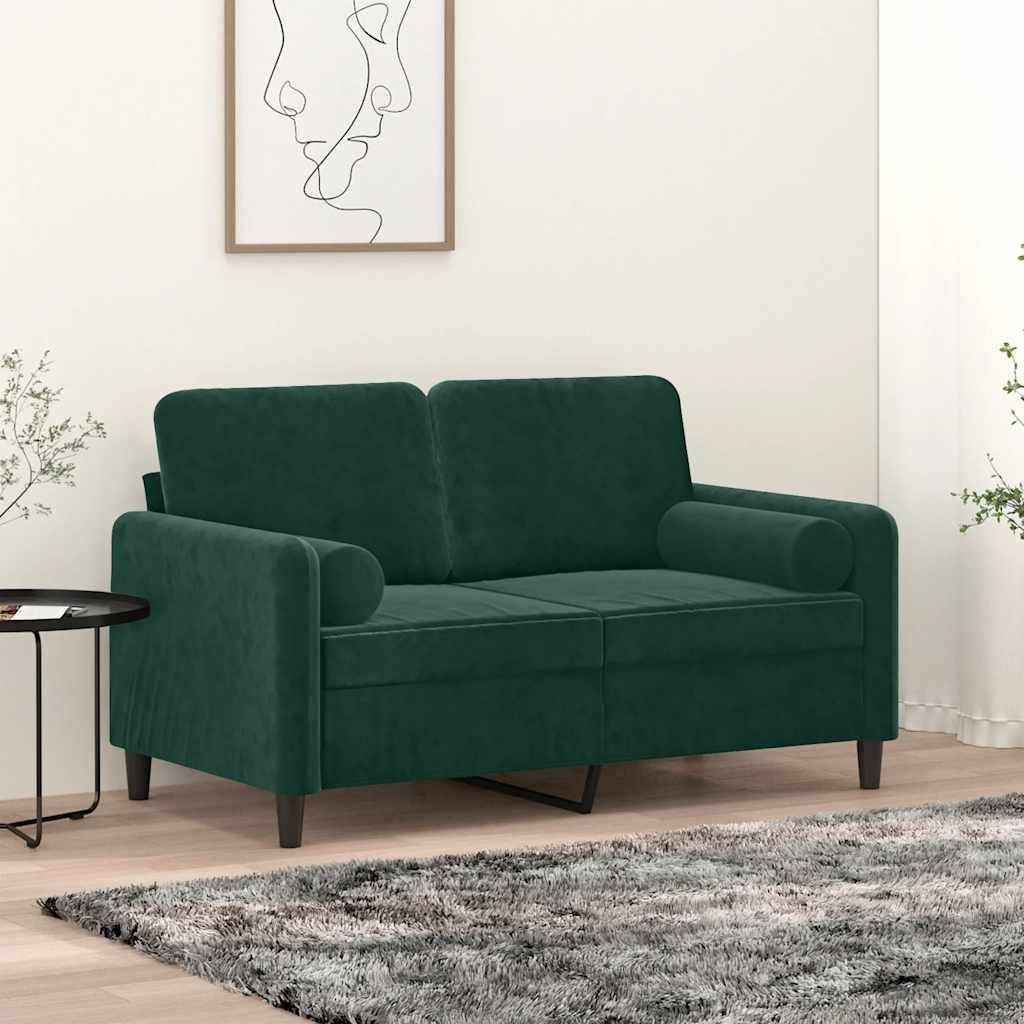 VidaXL Dekokissen, 2 Stück, 15 x 50 cm, Samt, dunkelgrün