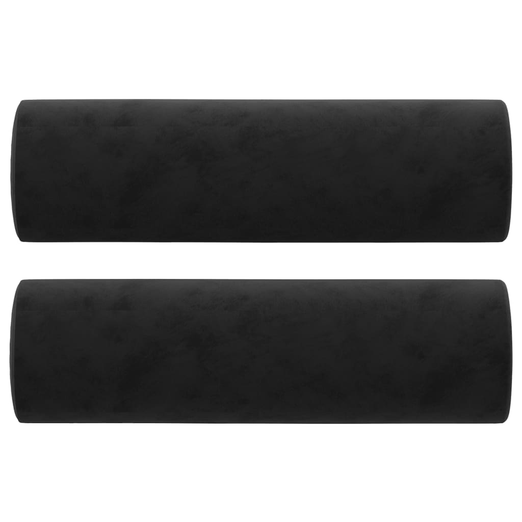 VidaXL Dekokissen, 2 Stück, 15 x 50 cm, Samt, schwarz