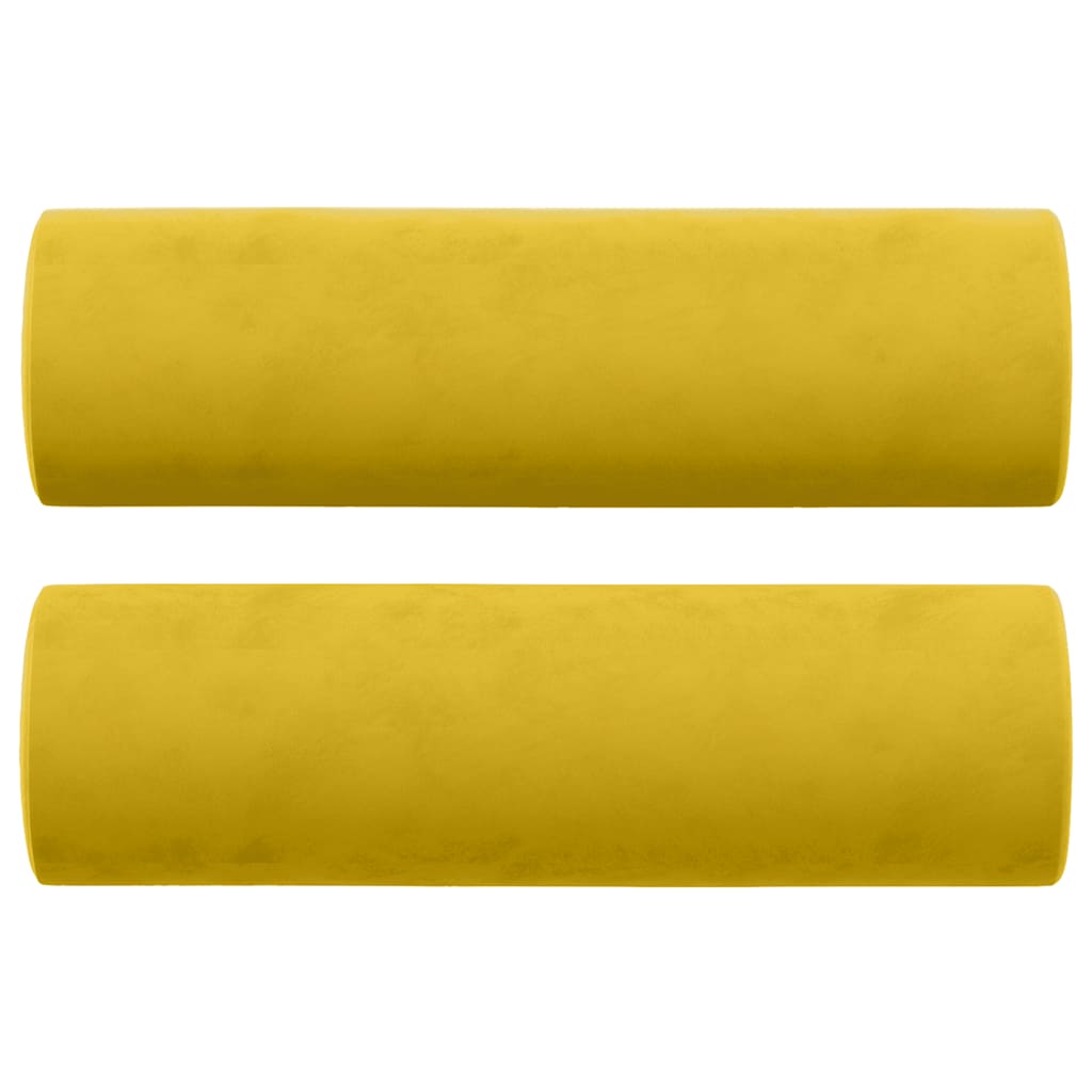 Vidaxl sierkussens 2 st 15x50 cm fluweel geel