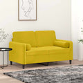 Vidaxl sierkussens 2 st 15x50 cm fluweel geel