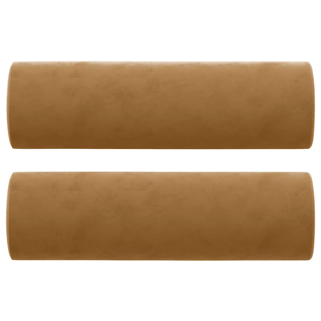 Vidaxl sierkussens 2 st 15x50 cm fluweel bruin