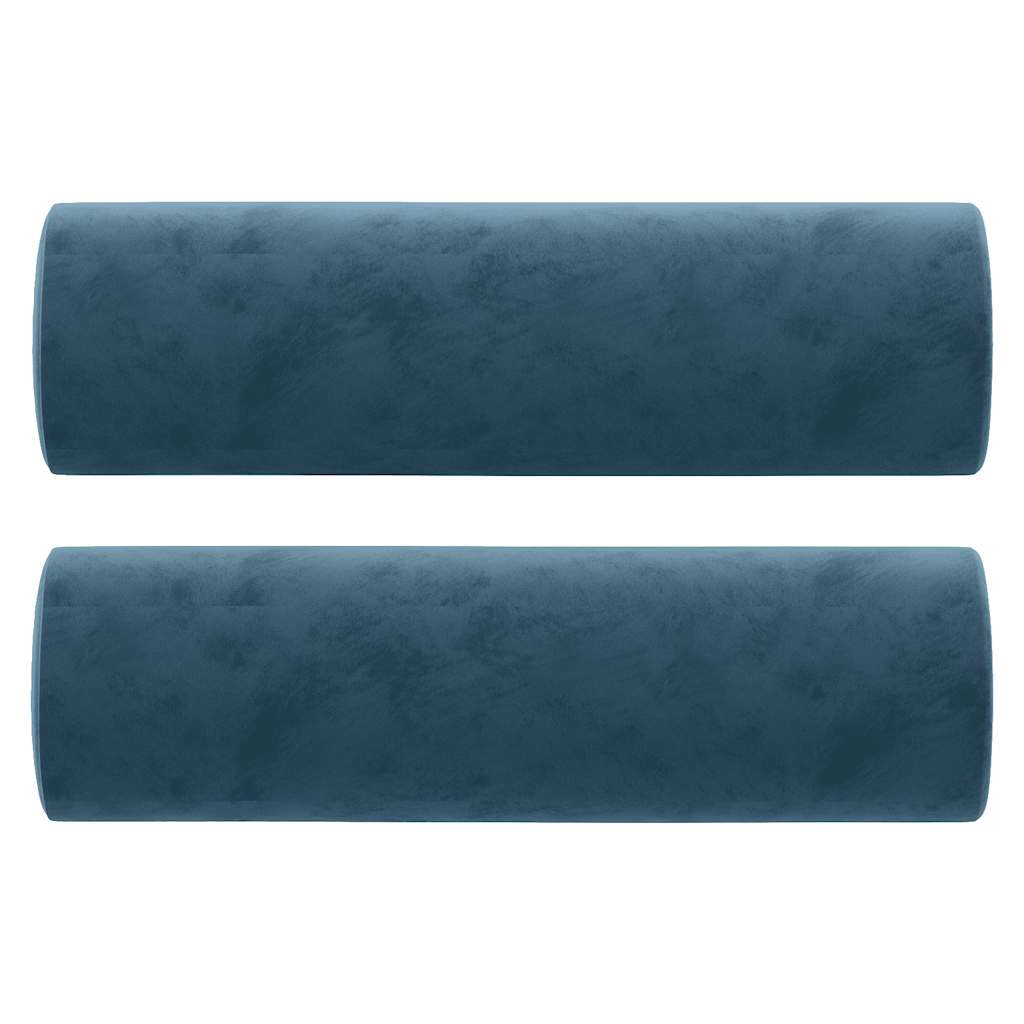 VidaXL Dekokissen, 2 Stück, 15 x 50 cm, Samt, blau