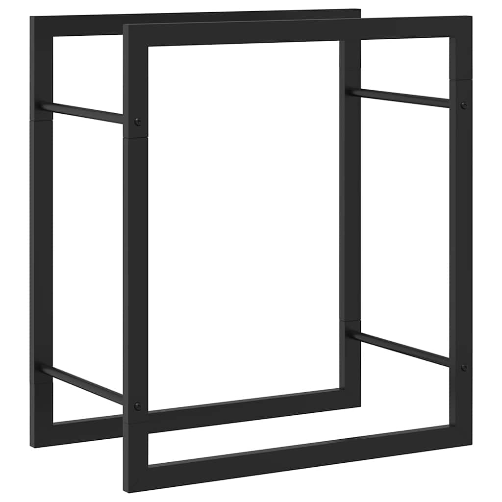 VidaXL Brennholzregal 50x28x56 cm Stahl Mattschwarz