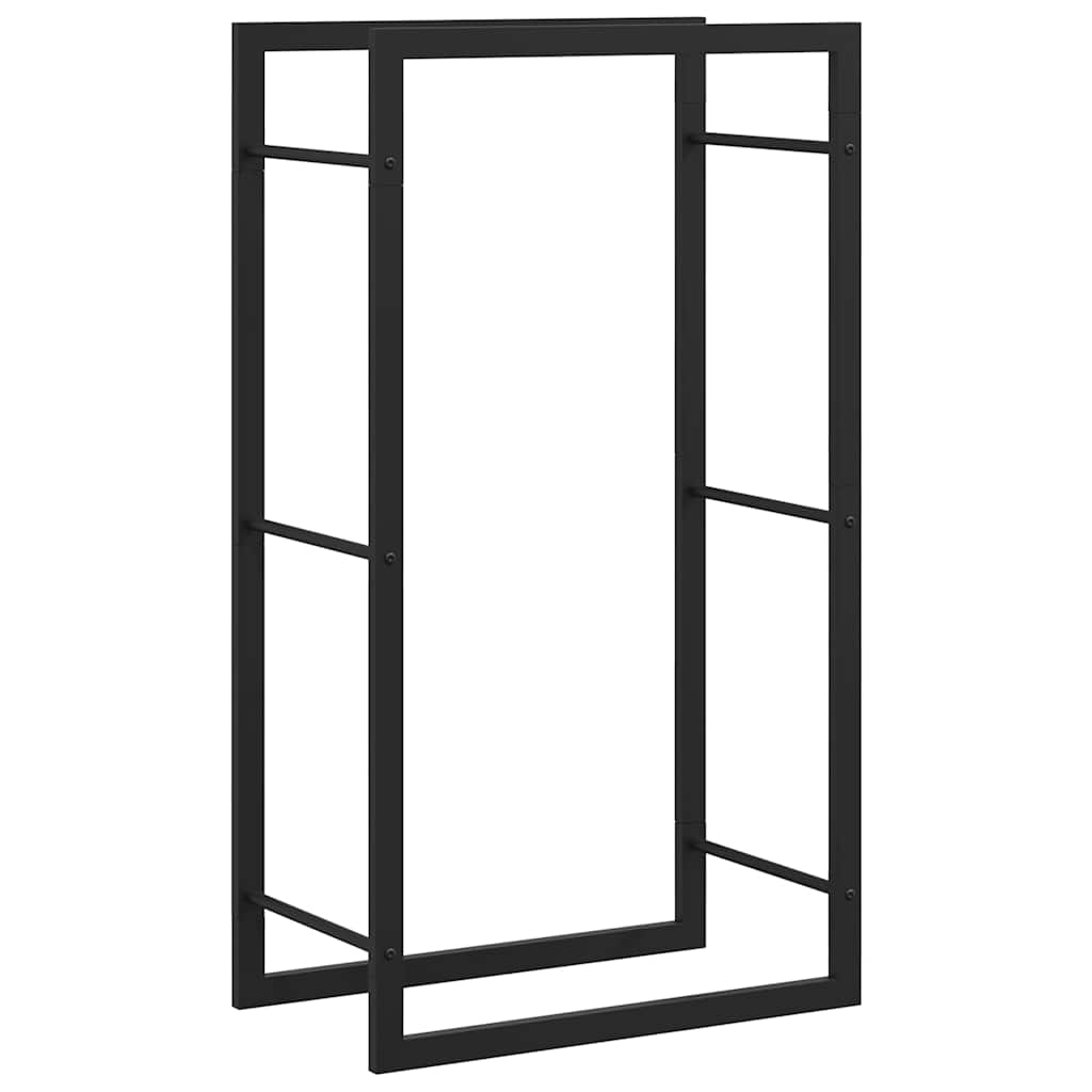 VidaXL Brennholzregal 50x28x94 cm Stahl Mattschwarz