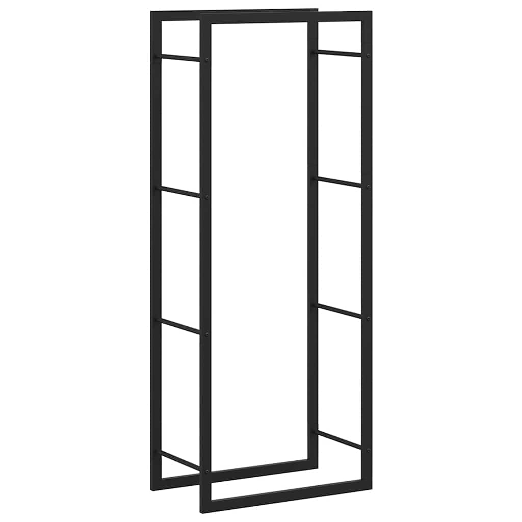 VidaXL Brennholzregal 50x28x132 cm Stahl Mattschwarz