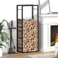 VidaXL Brennholzregal 50x28x132 cm Stahl Mattschwarz