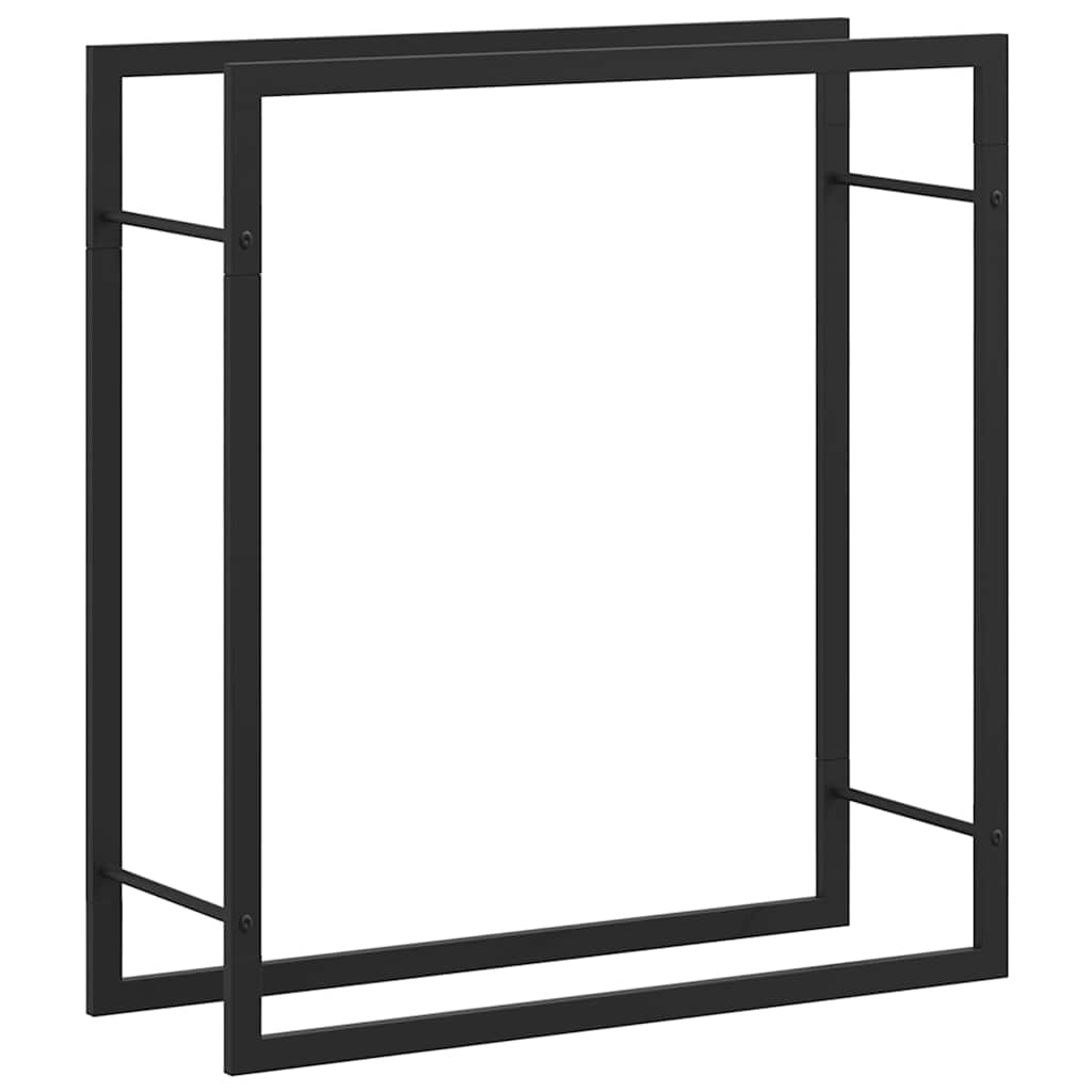 VidaXL Brennholzregal 80x28x86 cm Stahl Mattschwarz
