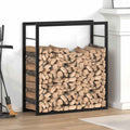 VidaXL Brennholzregal 80x28x86 cm Stahl Mattschwarz