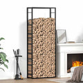 Vidaxl haardhoutrek matzwart 80x28x222 cm staal