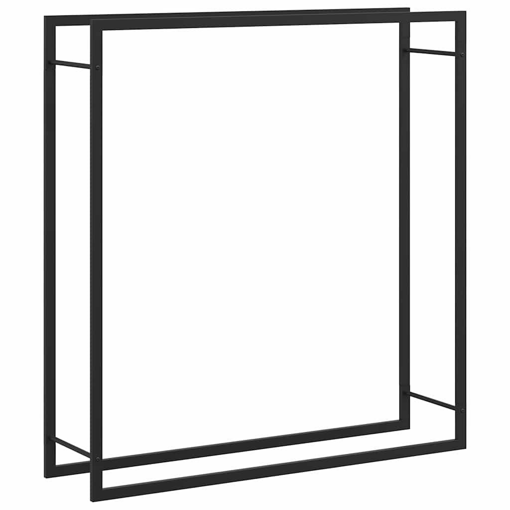 VidaXL Brennholzregal 110x28x116 cm Stahl Mattschwarz