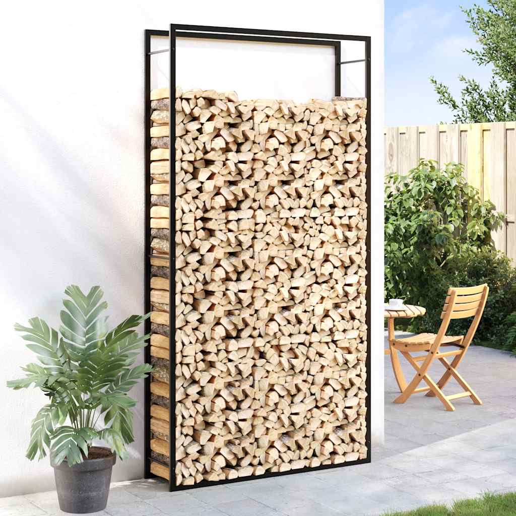 VIDAXL - Kamin 110x28x214 cm Stahlmattschwarz