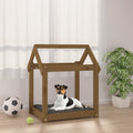 VidaXL Hundekorb 61x50x70 cm Festkiefer Honig braun