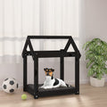 Vidaxx Hundkorb 61x50x70 cm Festkiefer schwarz