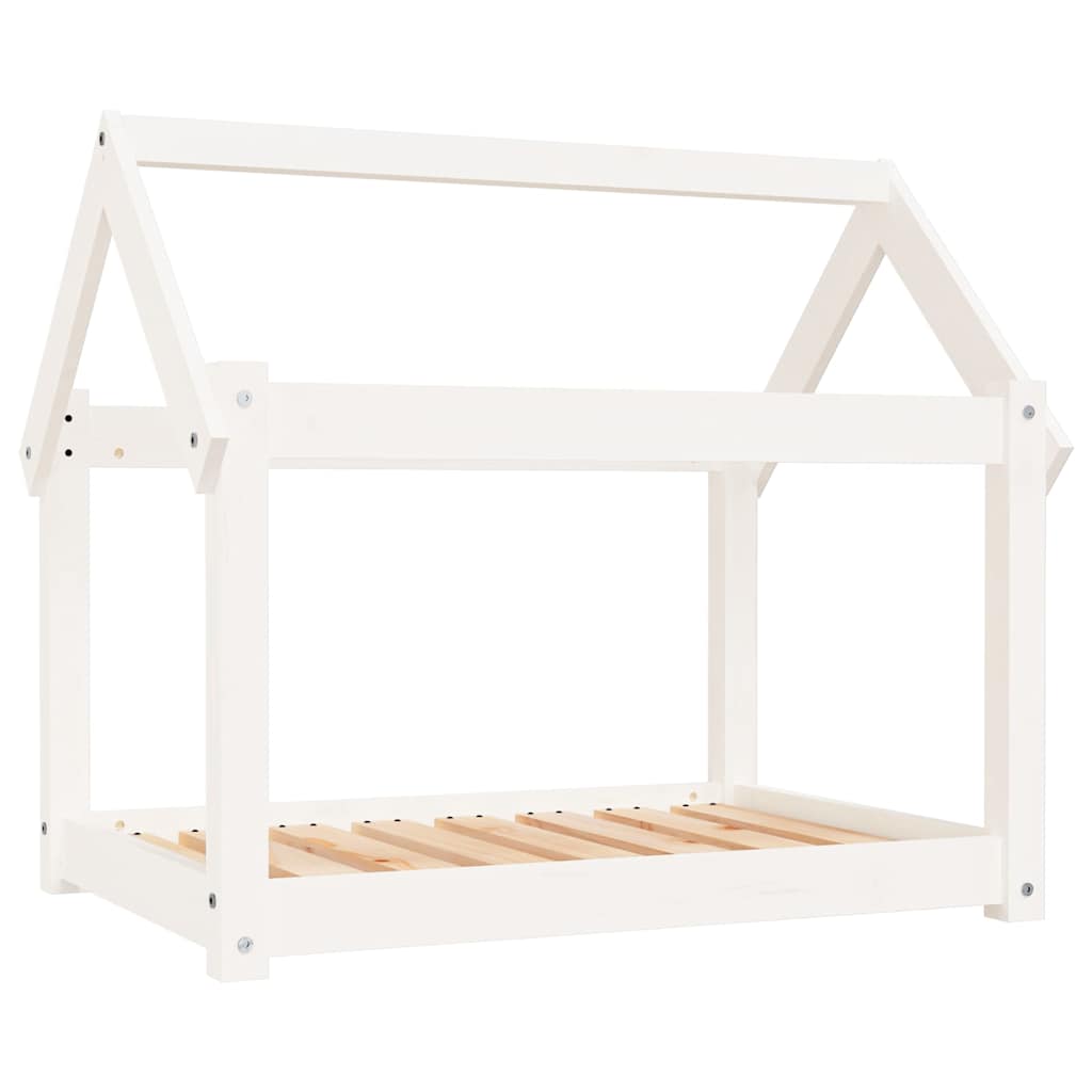 Vidaxl hondenbed 81x60x70 cm massief grenenhout wit