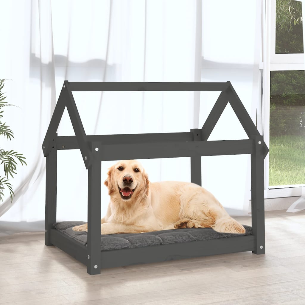VidaXL Hundekorb 81x60x70 cm Festkieferngrau