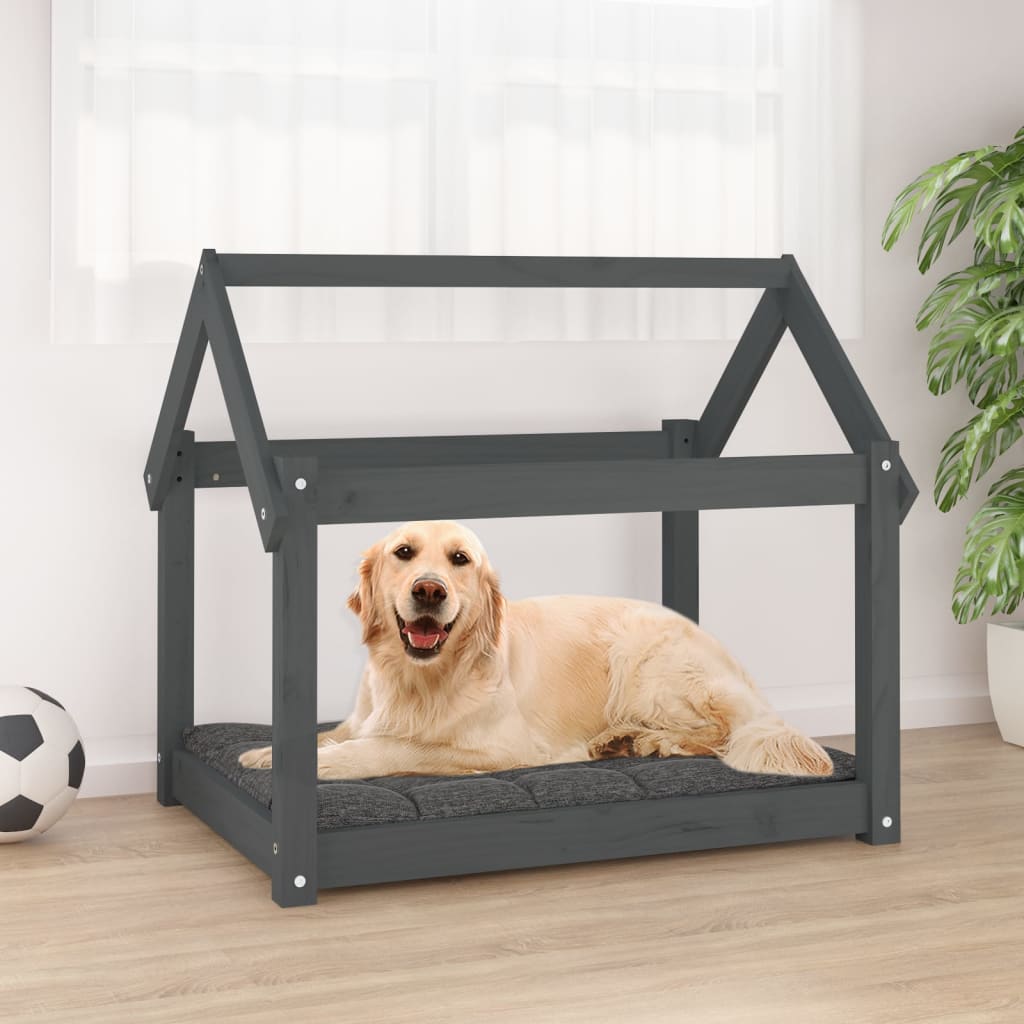 VidaXL Hundekorb 81x60x70 cm Festkieferngrau