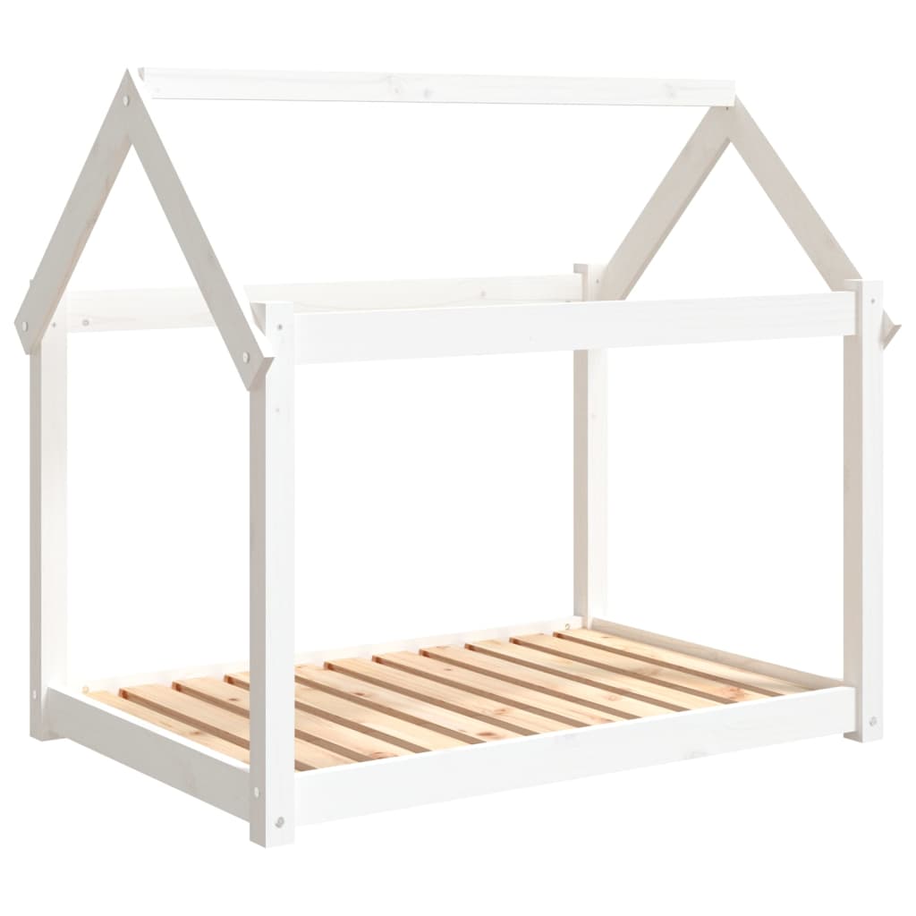 VidaXL Hundekorb 101x70x90 cm Festkiefer weiß
