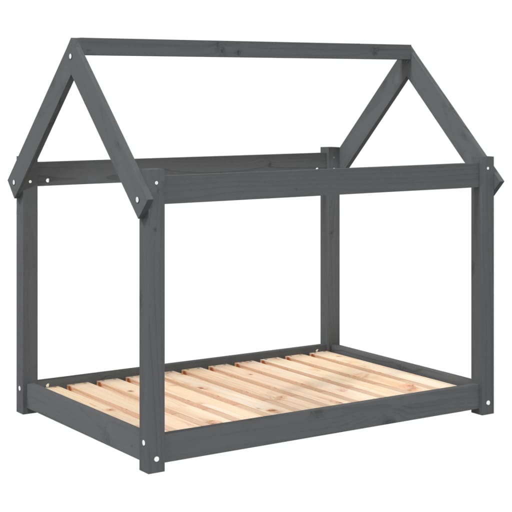 Vidaxxl Hundebett 101x70x90 cm Festkieferngrau grau grau
