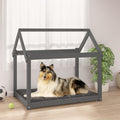 Vidaxxl Hundebett 101x70x90 cm Festkieferngrau grau grau