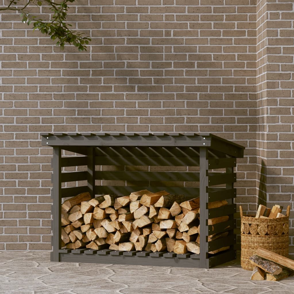 Vidaxxl -Kamin Trek 108x73x79 cm Festkiefergrau