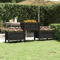 VIDAXL - Pflanzkasten 178,5 x 44 x 75 cm, Kiefernholz massiv, Schwarz