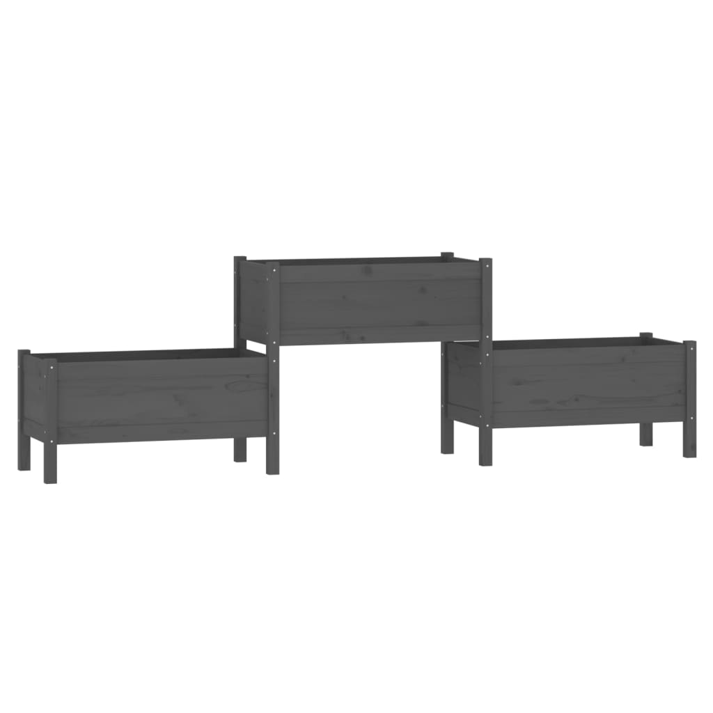 VIDAXL -Planungsbox 245,5x44x75 cm Festkiefergrau
