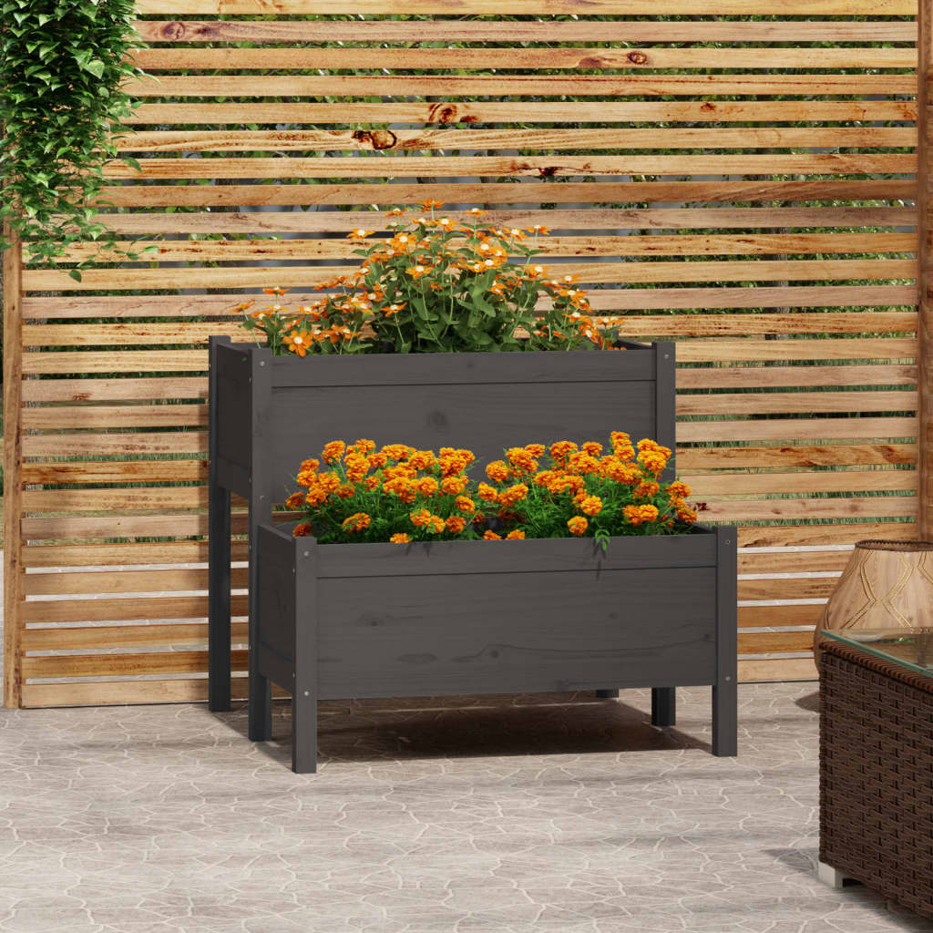 VIDAXL -Planungsbox 84,5x84x75 cm Festkiefergrau